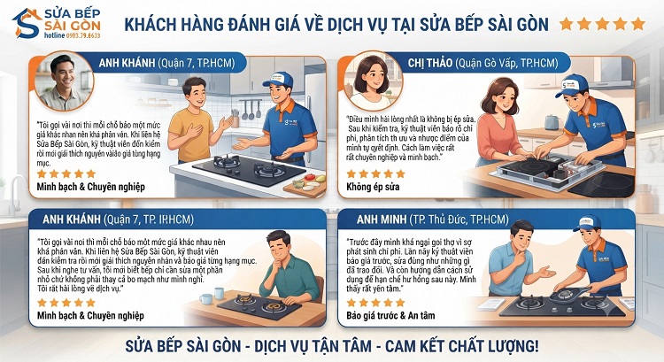 Bảng giá sửa bếp từ tại nhà: Dịch vụ chuyên nghiệp