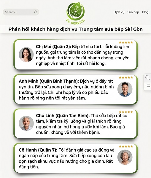 Sửa bếp từ đơn giá cả hợp lý