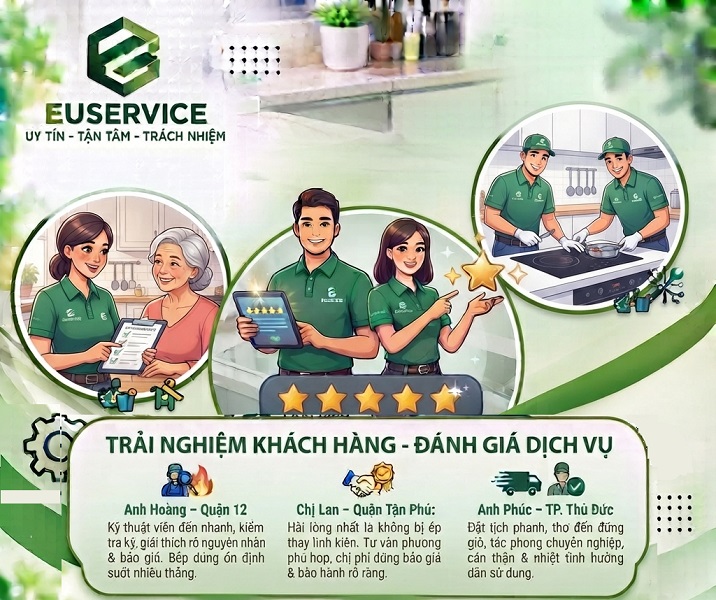 Sửa bếp từ tại nhà Tân Phú chính xác