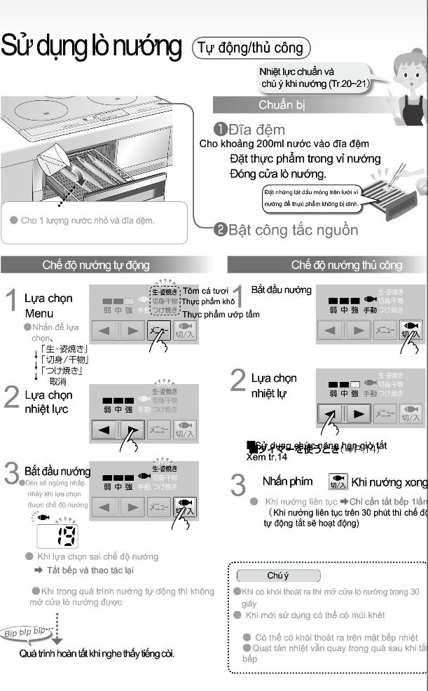 Hướng dẫn sử dụng bếp từ nội địa Nhật Panasonic chi tiết
