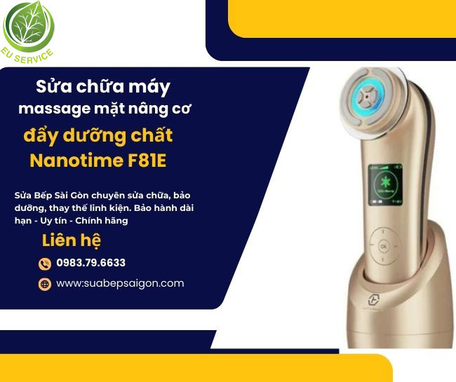 Sửa chữa máy massage mặt nâng cơ, đẩy dưỡng chất Nanotime F81E